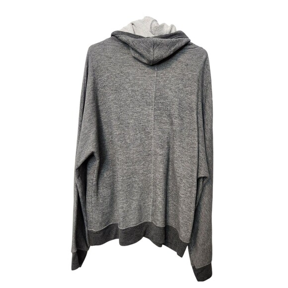 Gray Sweatshirt One Day At A Time Cowl Hoodie Womens XL Lightweight Sobriety - Picture 5 of 5